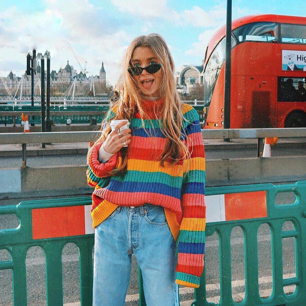 Suéter Rainbow Oversized - Petit Plaisir Store